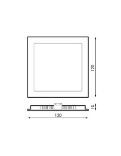 Square Black LED Panel 6W CCT SMD 2835 2