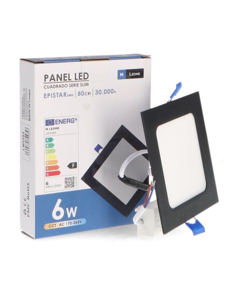 6W quadratisches schwarzes LED-Panel CCT SMD 2835