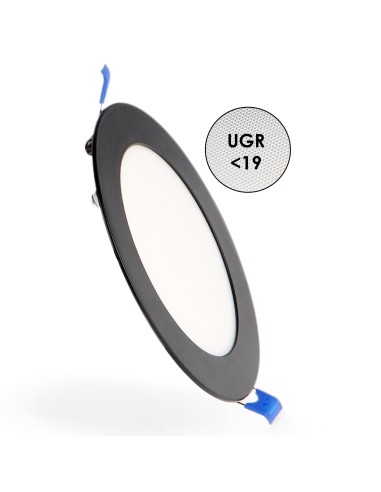Panel Led Circular Negro 9W CCT Empotrable