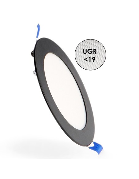 Panel Led Circular Negro 9W CCT Empotrable