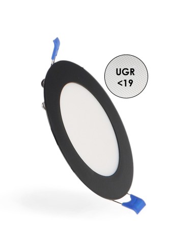 9W CCT Recessed Circular Black LED Panel