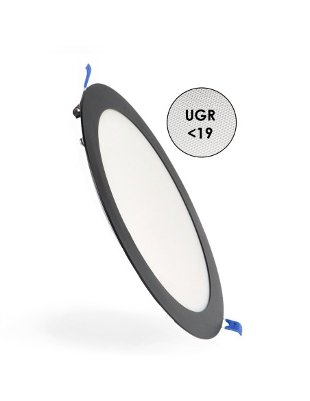 Panel Led Circular Negro 9W CCT Empotrable