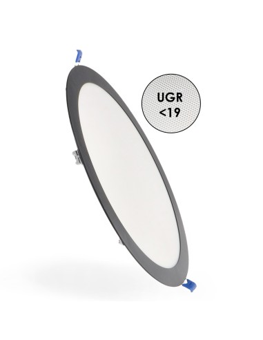 Panel Led Circular Negro 9W CCT Empotrable