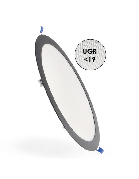 Panel Led Circular Negro 9W CCT Empotrable