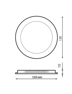 Panel Led Circular Negro 6W CCT Empotrable 2