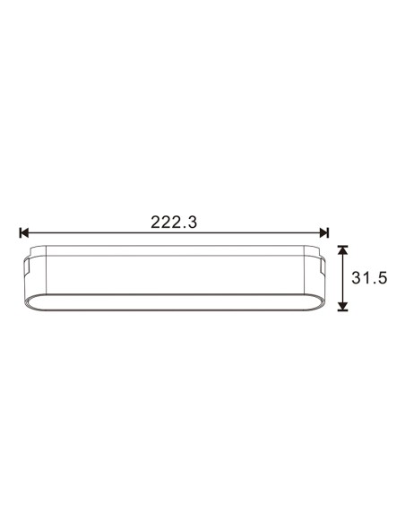 LED-Leuchte Afar Serie 5Mm iSG Lighting 12W Aluminium Mattschwarz