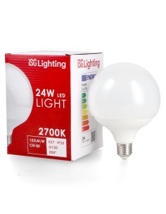 LED Bulb E27 G120 24W 2700K iSG Lighting