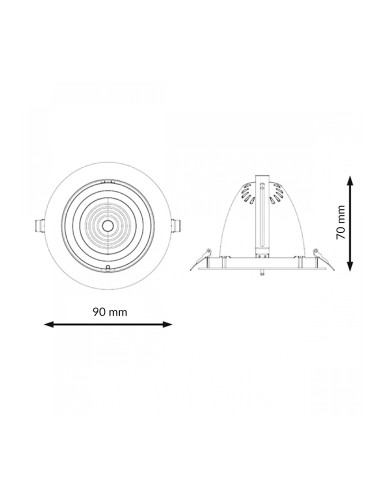 Adjustable LED Downlight Black Track 10W CCT