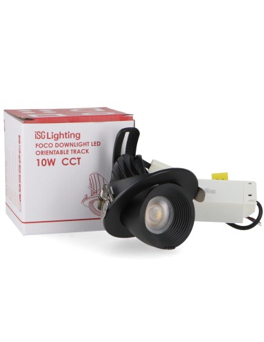 Adjustable LED Downlight Black Track 10W CCT