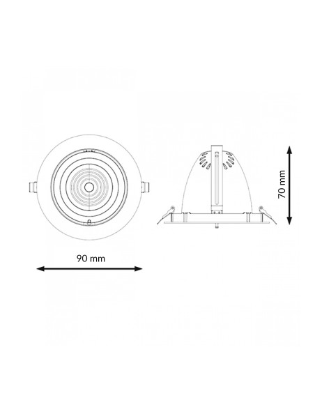 Downlight LED orientabile White Track 10W CCT