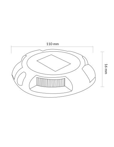 Solar-LED-Warnleuchte Joaq mit Stab, 2W 6000K