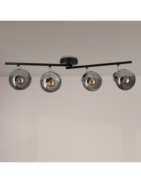 LEDME Glass Series Ceiling Lamp 4 E14 Bulbs M