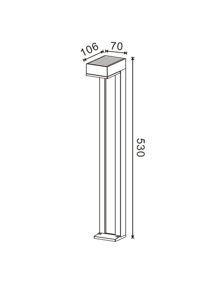ISG Lighting Solar-LED-Warnleuchte Cubar Pack 2 3000K