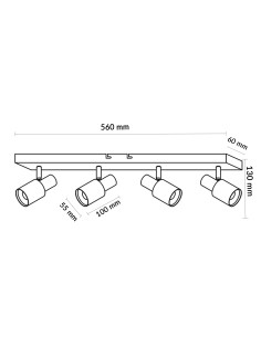 Deckenleuchte Serie Gold 4 GU10 M LEDME 2