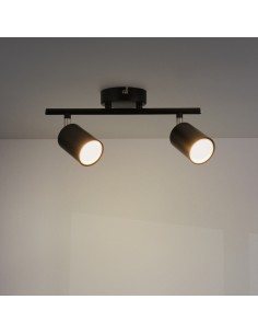 Deckenleuchte Aufputz Serie Black M LEDME 2 Leuchten GU10 40W Metall