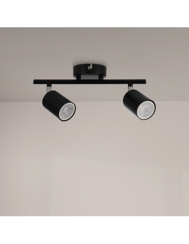 Deckenleuchte Aufputz Serie Black M LEDME 2 Leuchten GU10 40W Metall