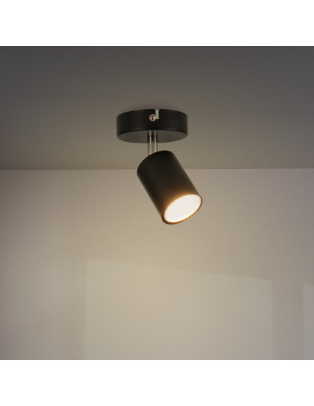 Deckenleuchte Aufputz Serie Black M LEDME 2 Leuchten GU10 40W Metall