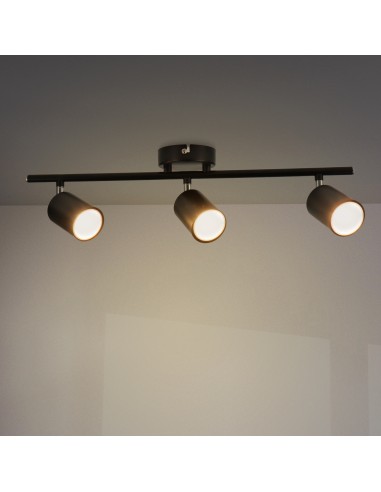 Deckenleuchte Aufputz Serie Black M LEDME 2 Leuchten GU10 40W Metall