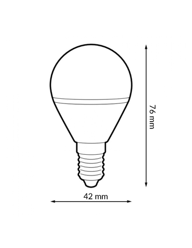 Lâmpada LED E14 G45 7W 6000K iSG Lighting