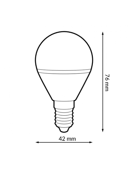 Lâmpada LED E14 G45 7W 6000K iSG Lighting