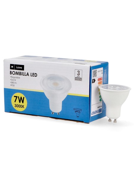 Ampoule LED E27 A60 10W Pack 6 6000K