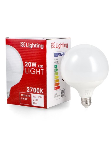 Lâmpada LED E27 G95 15W 2700K 1830lm Ângulo 200° Vida 15000h