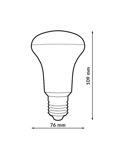 Lâmpada LED E27 R80 12W 6000K
