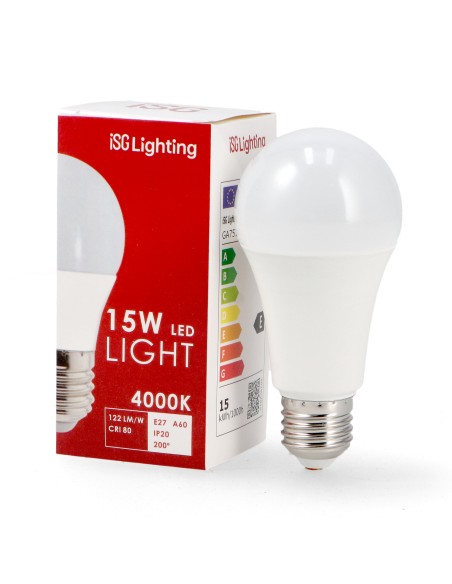 Lâmpada LED E27 A70 15W 6000K iSG Lighting