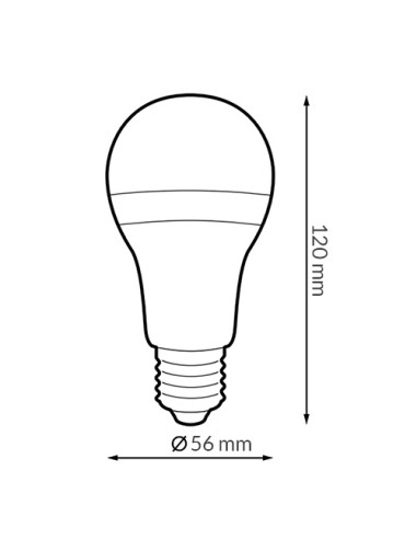 Lâmpada LED E27 A70 15W 6000K iSG Lighting