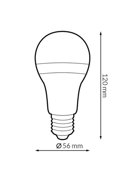 Lâmpada LED E27 A70 15W 6000K iSG Lighting