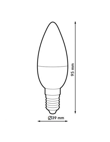 Ampoule LED C37 E14 6W 6000K iSG Lighting