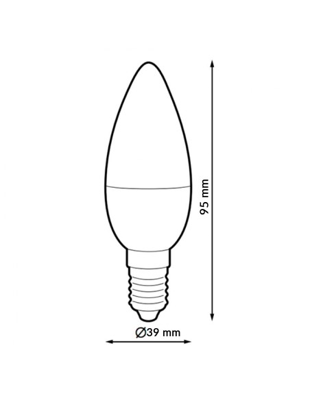 Lâmpada LED C37 E14 6W 6000K iSG Lighting