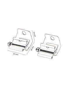 Pack de 2 Clips de Sujeción en Aluminio Blanco Lm3699 2