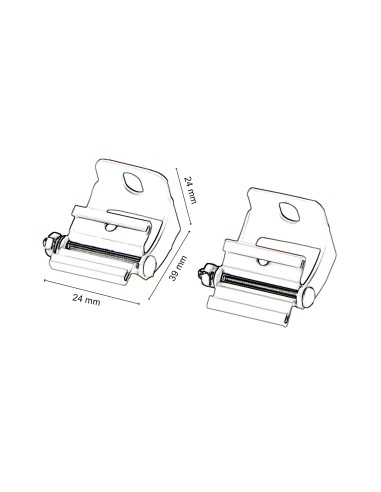 Pack de 2 Clipe de Fixação em Alumínio Branco Lm3699