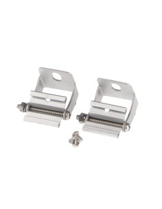 Pack mit 2 Aluminium-Fixierclips Grau Lm3700
