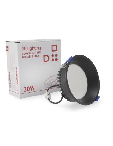 LED-Downlight Black Luxtar 30W CCT Einbau Alu