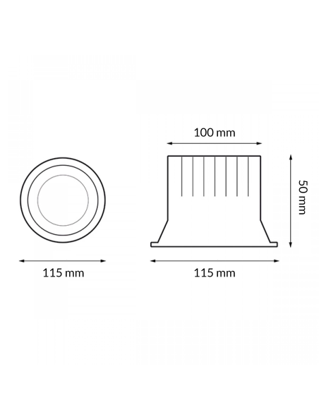 Downlight LED Luxtar Black 15W CCT Einbau