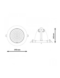 Spot Downlight LED orientable White Track 35W CCT 2