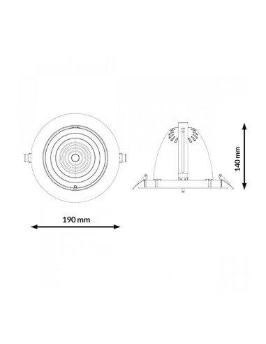 Adjustable LED Track Downlight Black 30W CCT