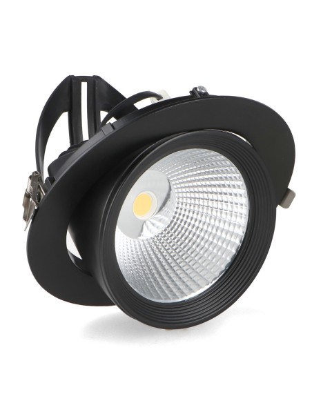 Adjustable LED Track Downlight Black 30W CCT