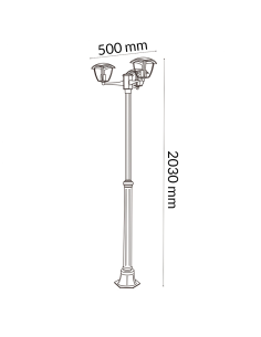 Lampe Ronse Plus M LEDME 60W IP44 Installation Surface 2