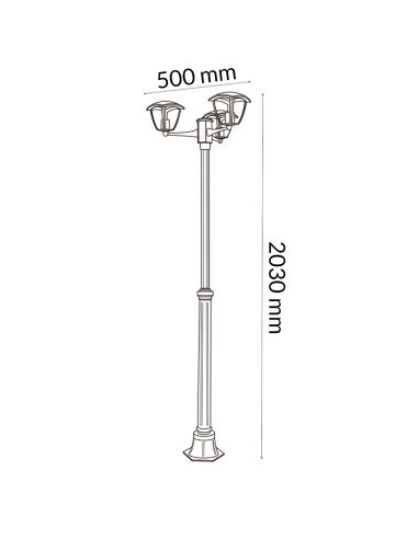 Ronse Plus M LEDME 60W IP44 Surface Mount Lantern