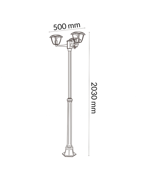 Ronse Plus M LEDME 60W IP44 Surface Mount Lantern