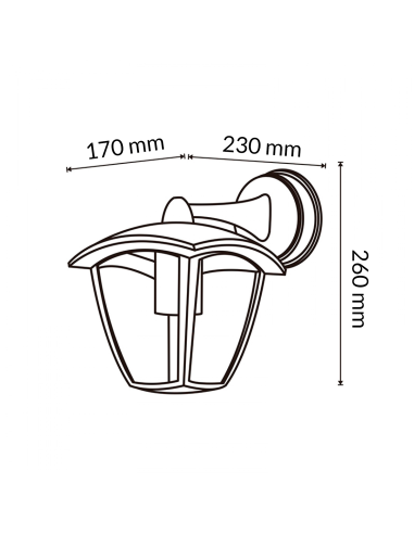 Aplique de parede Ronse com sensor M LEDME aço e PMMA