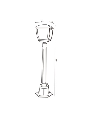Leuchte House Plus M LEDME Stahl Glas E27 IP44