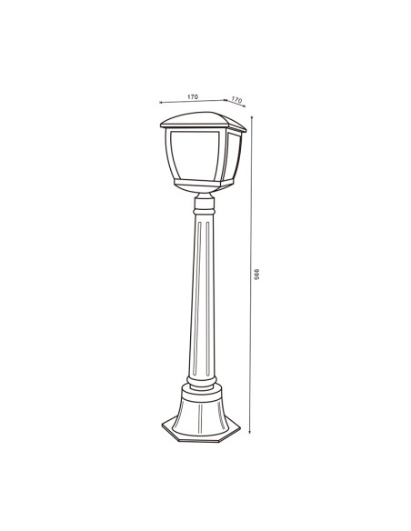 Leuchte House Plus M LEDME Stahl Glas E27 IP44
