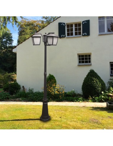 House M LEDME Stahl Glas Leuchte 170x170x280 mm E27 IP44