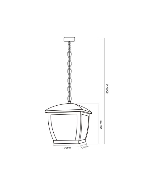 Lampada da soffitto House M LEDME Acciaio e Cristallo E27 IP44