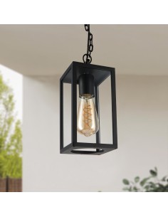 Deckenleuchte Ducte M LEDME E27 IP44 Stahl Glas