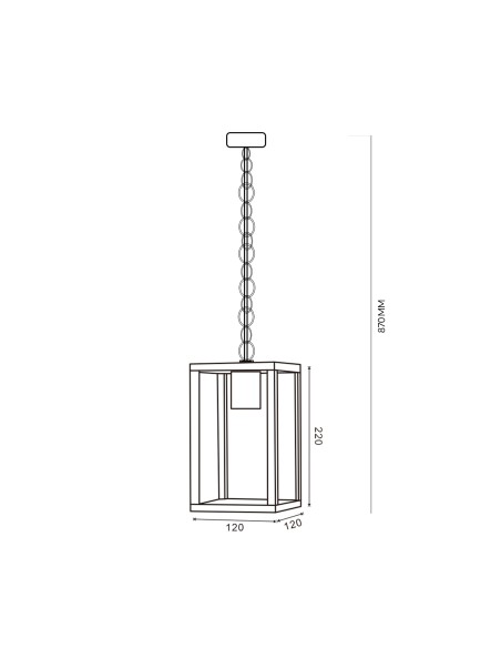 Deckenleuchte Ducte M LEDME E27 IP44 Stahl Glas